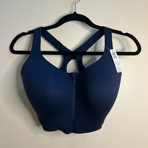 Soma Navy Front-Zip Sports Bra